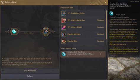 bdo refining gear.